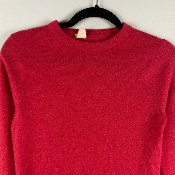 J. Crew 100% Cashmere Sweater Medium Pink Pullover Long Sleeve Knit - Picture 2 of 9